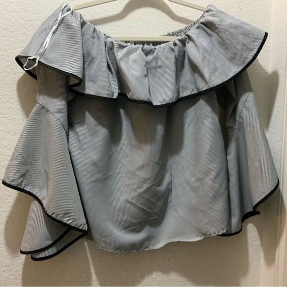 KONTROL Polyester Blouse with Bell-Type Sleeves size L - Picture 10 of 11